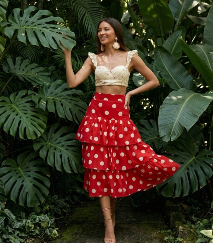 Scarlet Ruffle Skirt